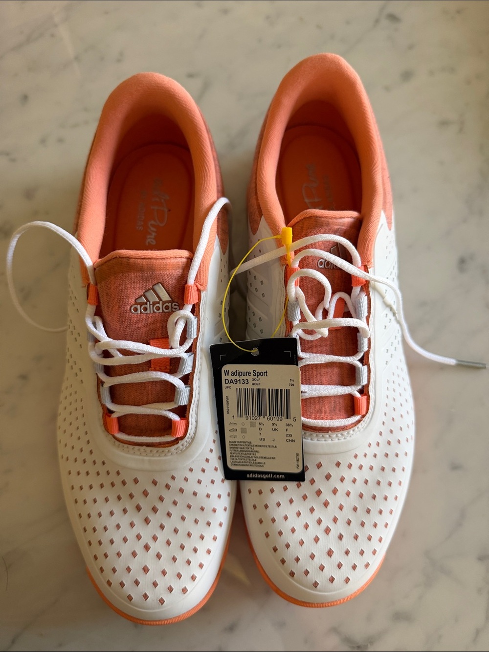 adidas Women’s White & Coral Golf Shoes